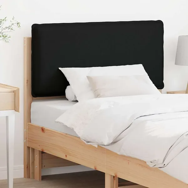 Tête de lit capitonnée Naturel et Noir 100 cm Pin massif