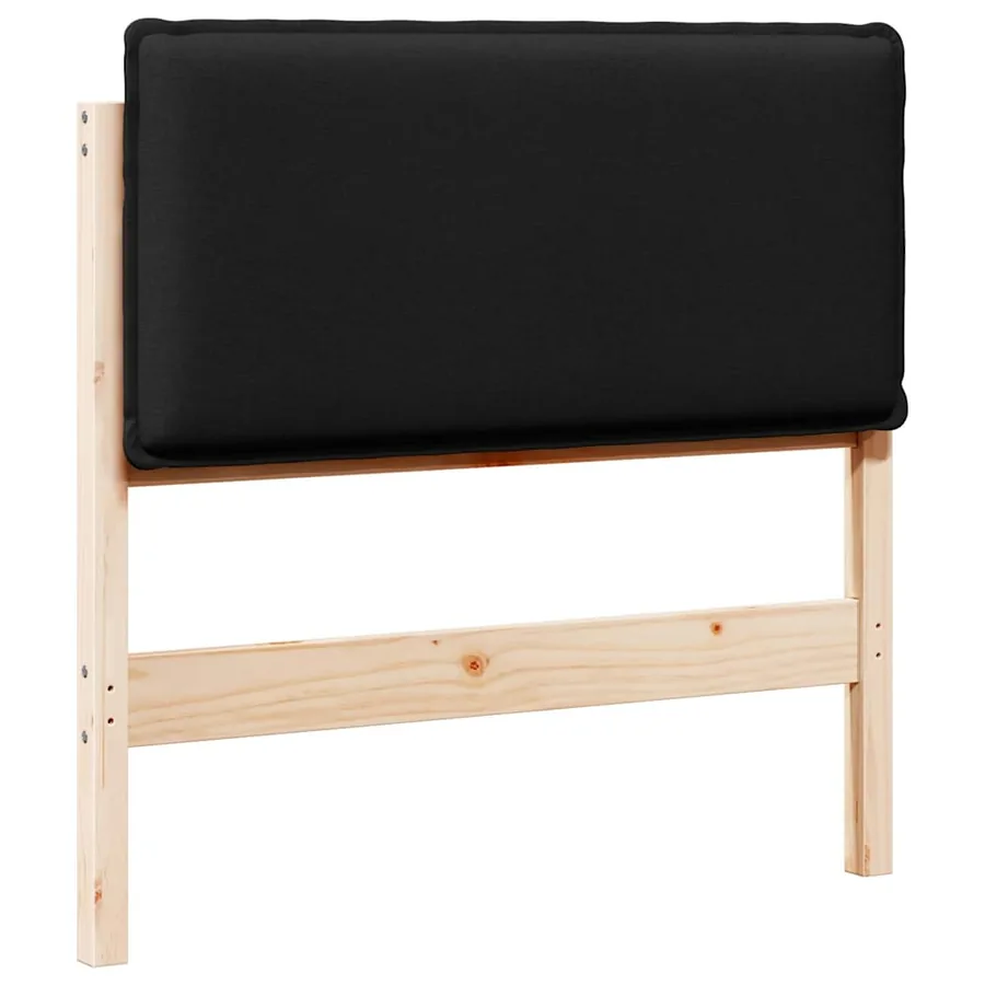 Tête de lit capitonnée Naturel et Noir 100 cm Pin massif - 2