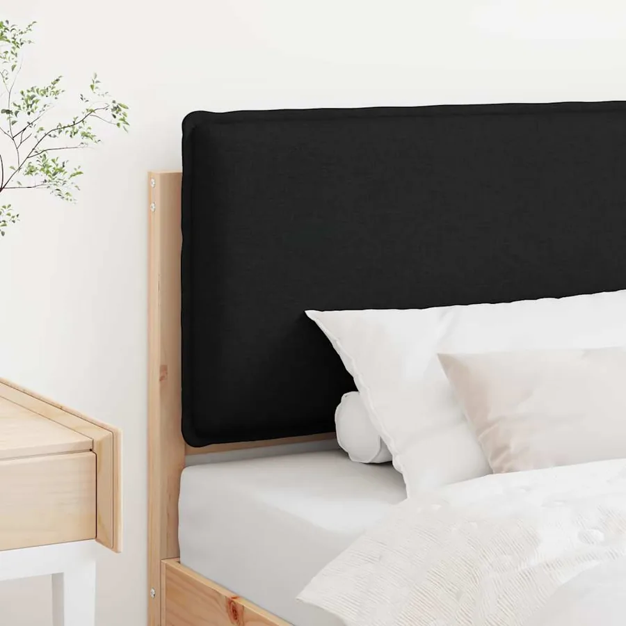 Tête de lit capitonnée Naturel et Noir 100 cm Pin massif - 3