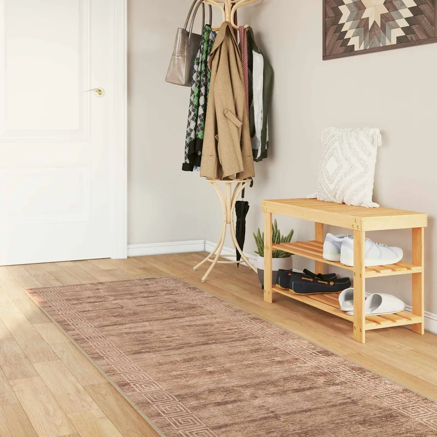 Coureur de Tapis MARSA Blanc 100 x 250 cm Polyester et PVC
