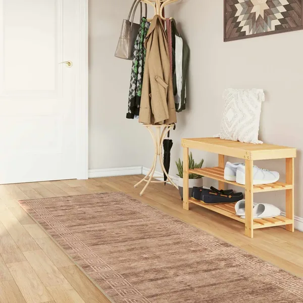 Coureur de Tapis MARSA Blanc 100 x 250 cm Polyester et PVC