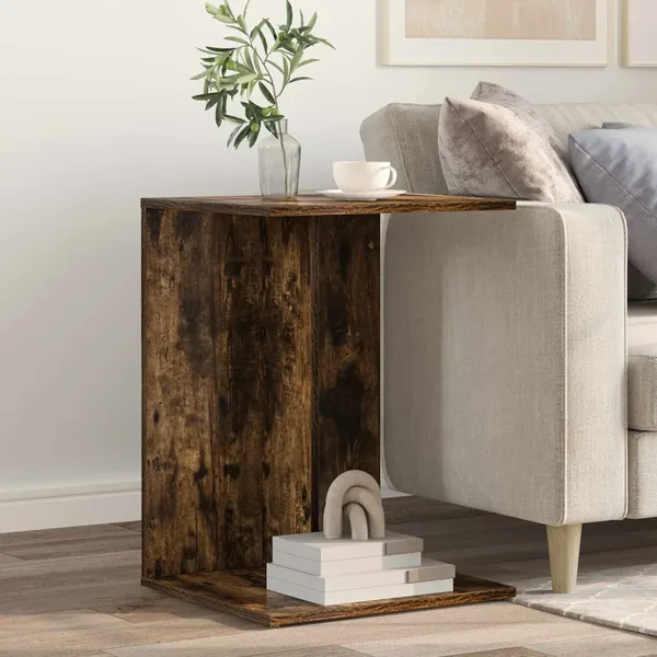 Table d'appoint Chêne fumé 45 x 40 x 62,5 cm Bois d'ingénierie