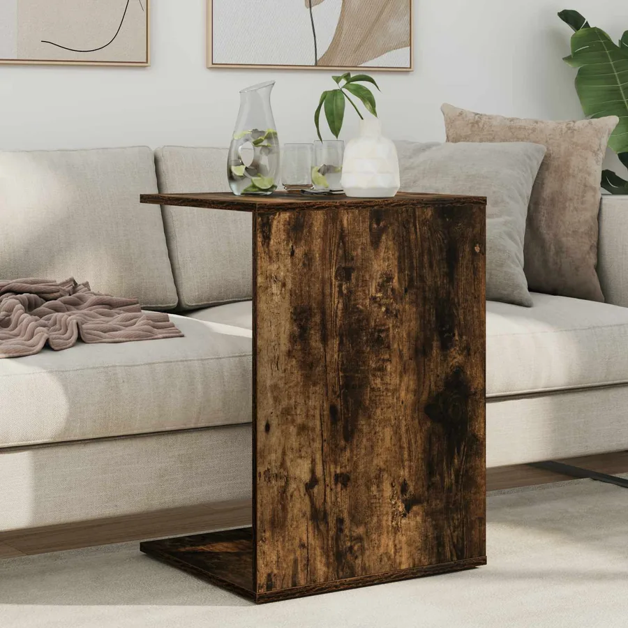 Table d'appoint Chêne fumé 45 x 40 x 62,5 cm Bois d'ingénierie - 4