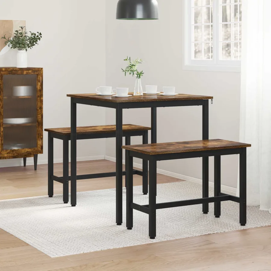Table de salle à manger / Table de repas 70 x 70 x 75 cm MÉTAL - 4