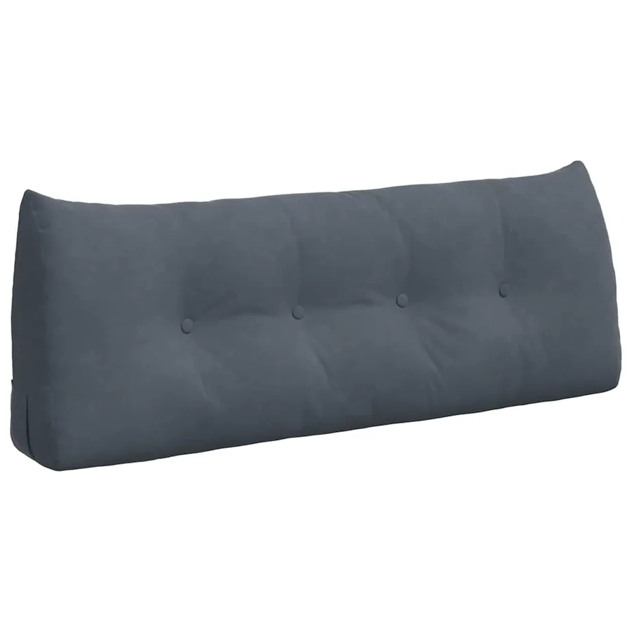 Coussin de Dos Gris foncé 120 x 24 x 50 cm Velours - 2