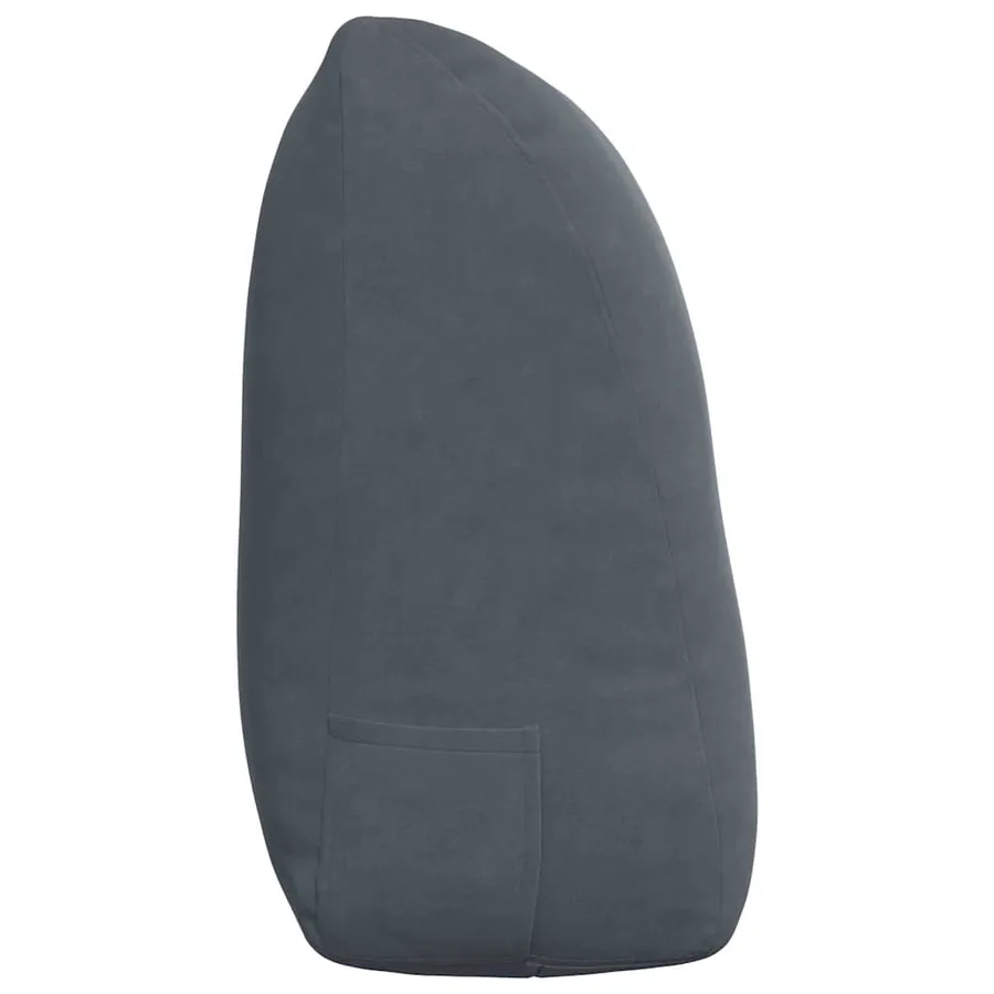 Coussin de Dos Gris foncé 120 x 24 x 50 cm Velours - 7