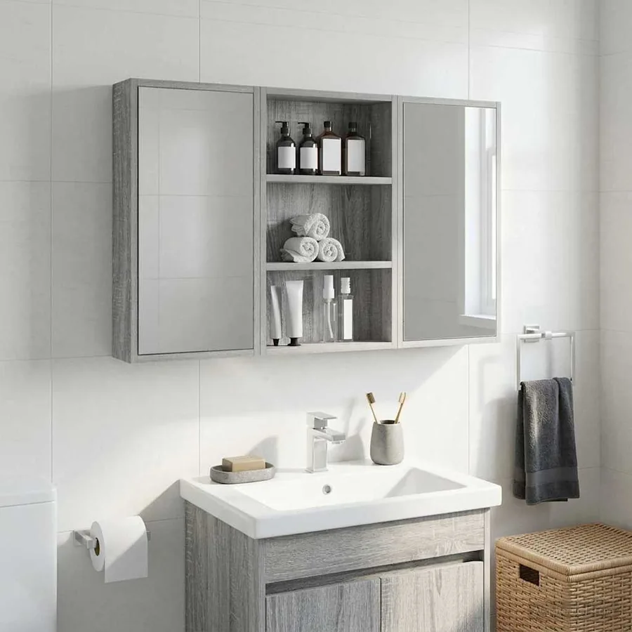 Armoire murale de salle de bain Gris Sonoma 40 x 10 x 60,5 cm