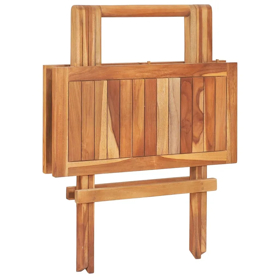 Table de bistro pliable 60x60x65 cm Bois de teck solide - 4