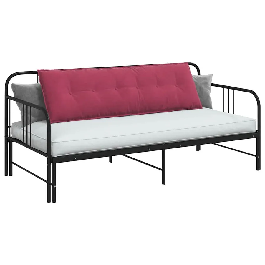Coussin de Dos Bordeaux 160 x 50 cm Tissu en velours côtelé - 3