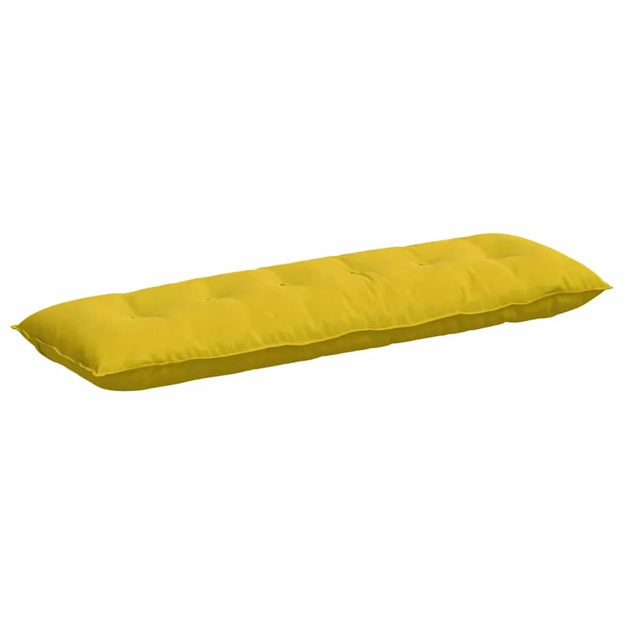 Coussin de Dos Jaune 160 x 50 cm Tissu en velours côtelé - 2