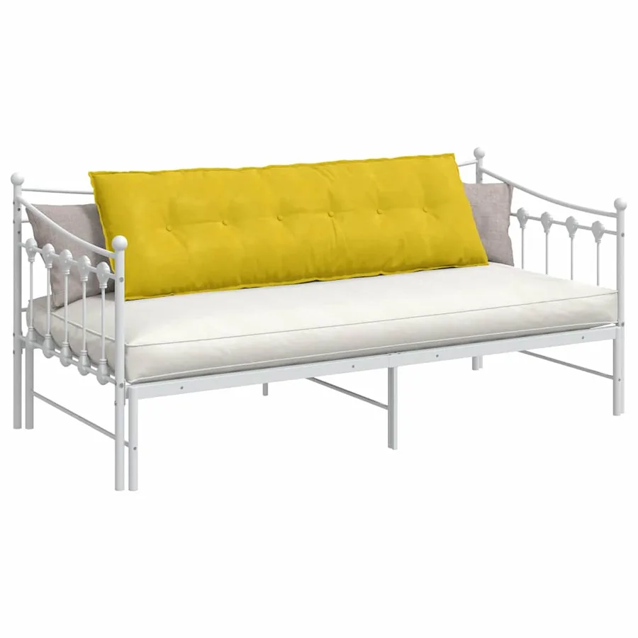 Coussin de Dos Jaune 160 x 50 cm Tissu en velours côtelé - 3