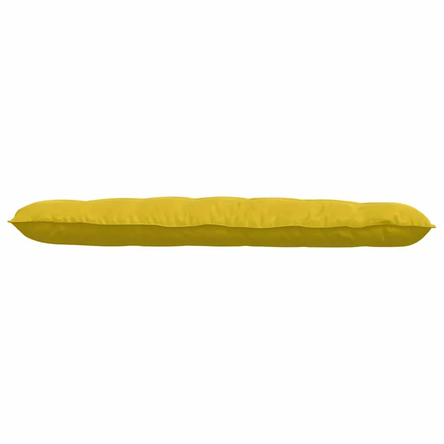 Coussin de Dos Jaune 160 x 50 cm Tissu en velours côtelé - 5