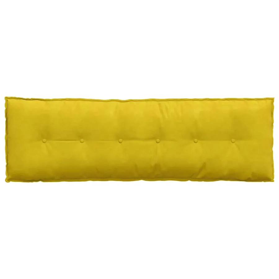 Coussin de Dos Jaune 160 x 50 cm Tissu en velours côtelé - 6