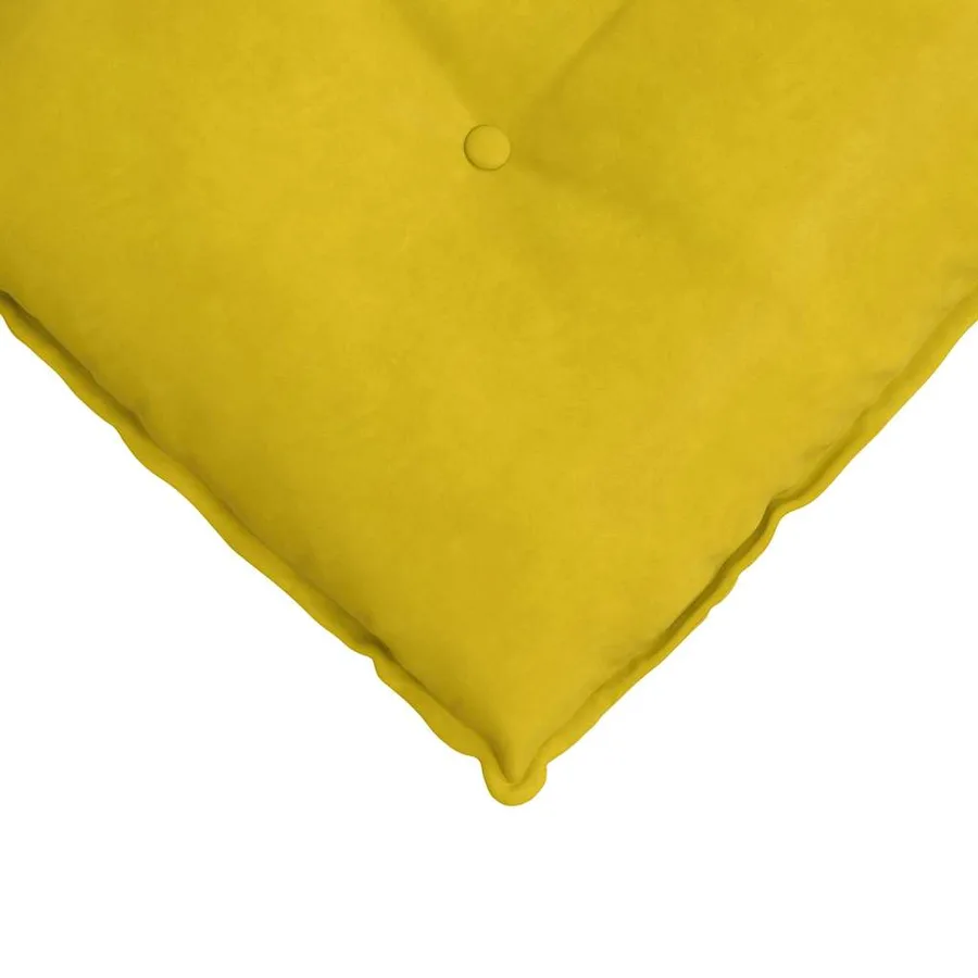 Coussin de Dos Jaune 160 x 50 cm Tissu en velours côtelé - 7