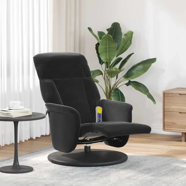 Fauteuil de massage inclinable Noir 91 x 71 x 105 cm Velours