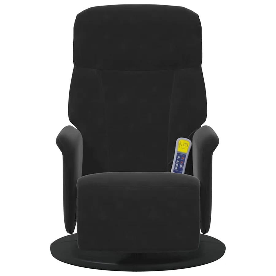 Fauteuil de massage inclinable Noir 91 x 71 x 105 cm Velours - 5