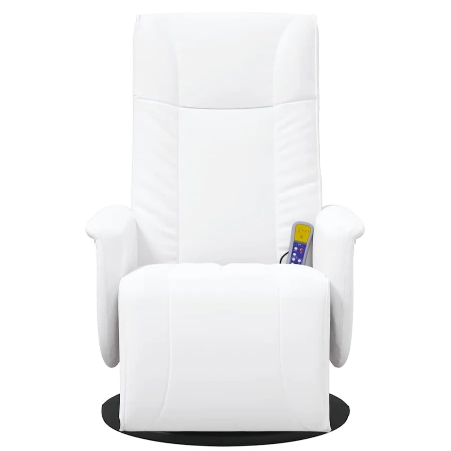 Fauteuil de massage pivotant Blanc 71 x 90 x 105 cm Simili cuir - 5