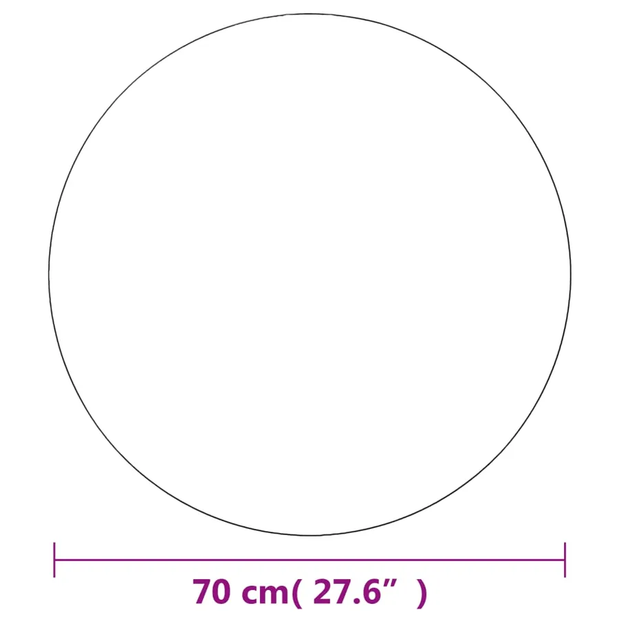 Miroirs muraux 2 pcs 70 cm Rond Verre - 6