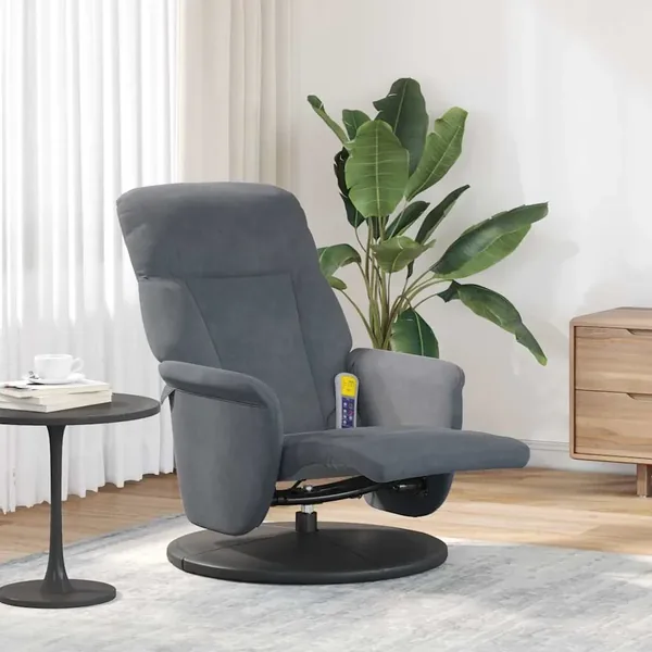 Fauteuil de massage inclinable Gris foncé 91 x 71 x 105 cm