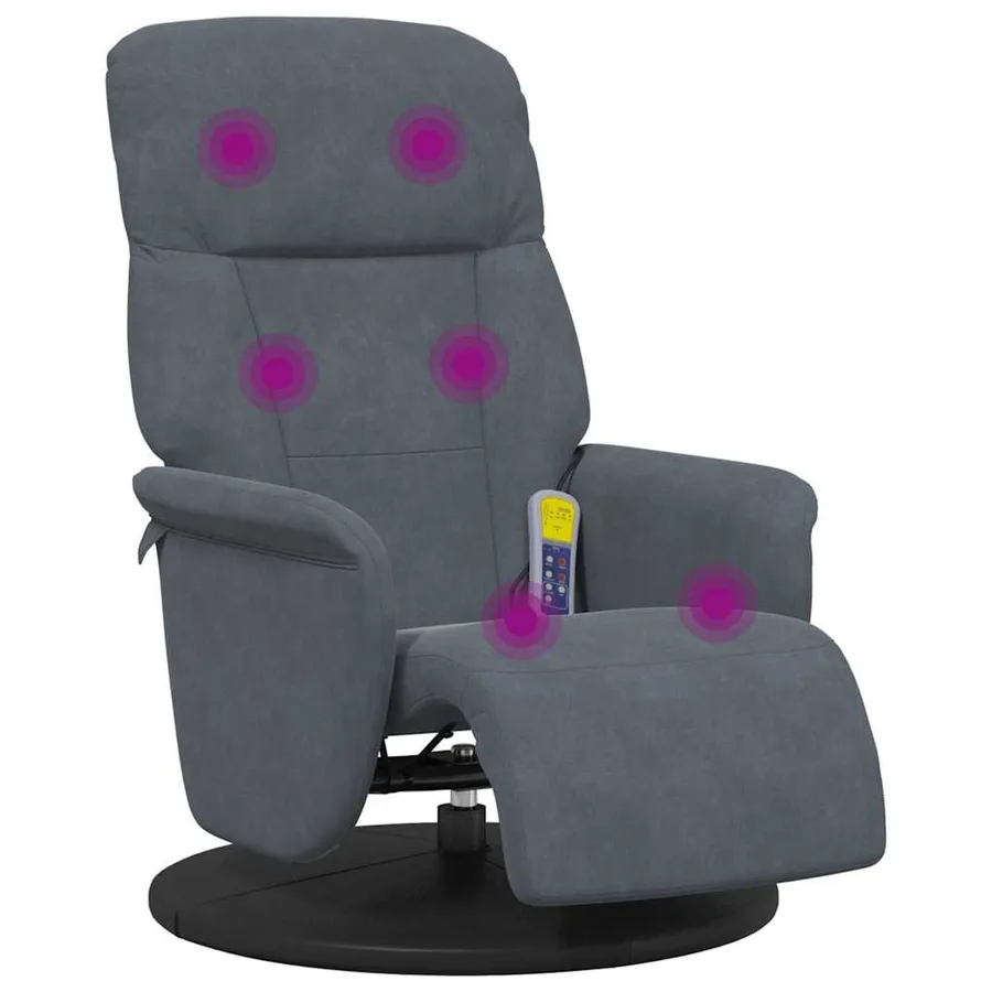 Fauteuil de massage inclinable Gris foncé 91 x 71 x 105 cm - 2