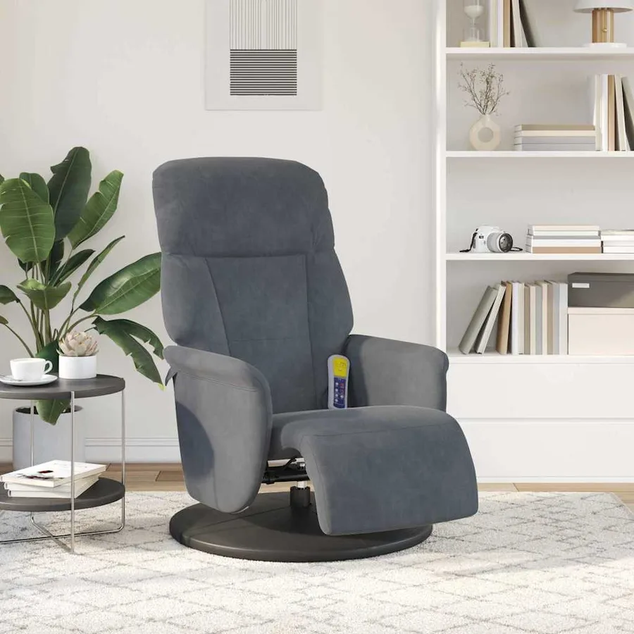 Fauteuil de massage inclinable Gris foncé 91 x 71 x 105 cm - 3