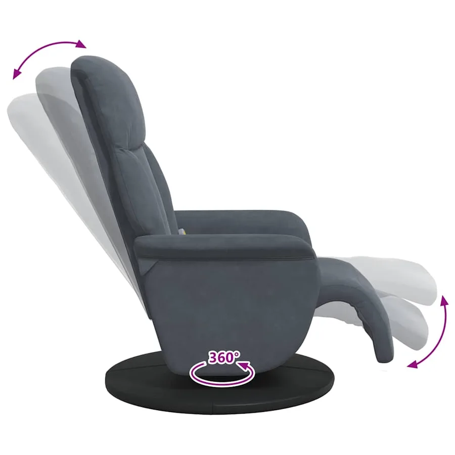 Fauteuil de massage inclinable Gris foncé 91 x 71 x 105 cm - 8