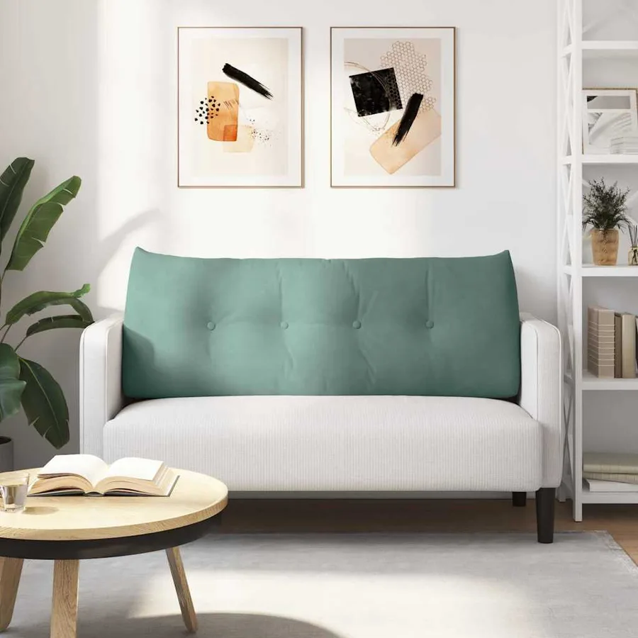 Coussin de Dos Vert Mer 120 x 24 x 50 cm Velours - 4