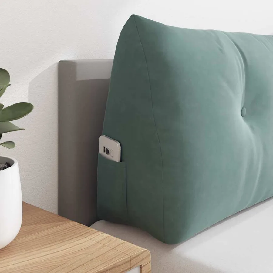 Coussin de Dos Vert Mer 120 x 24 x 50 cm Velours - 5