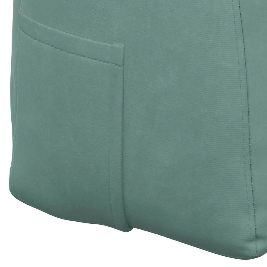 Coussin de Dos Vert Mer 120 x 24 x 50 cm Velours - 9