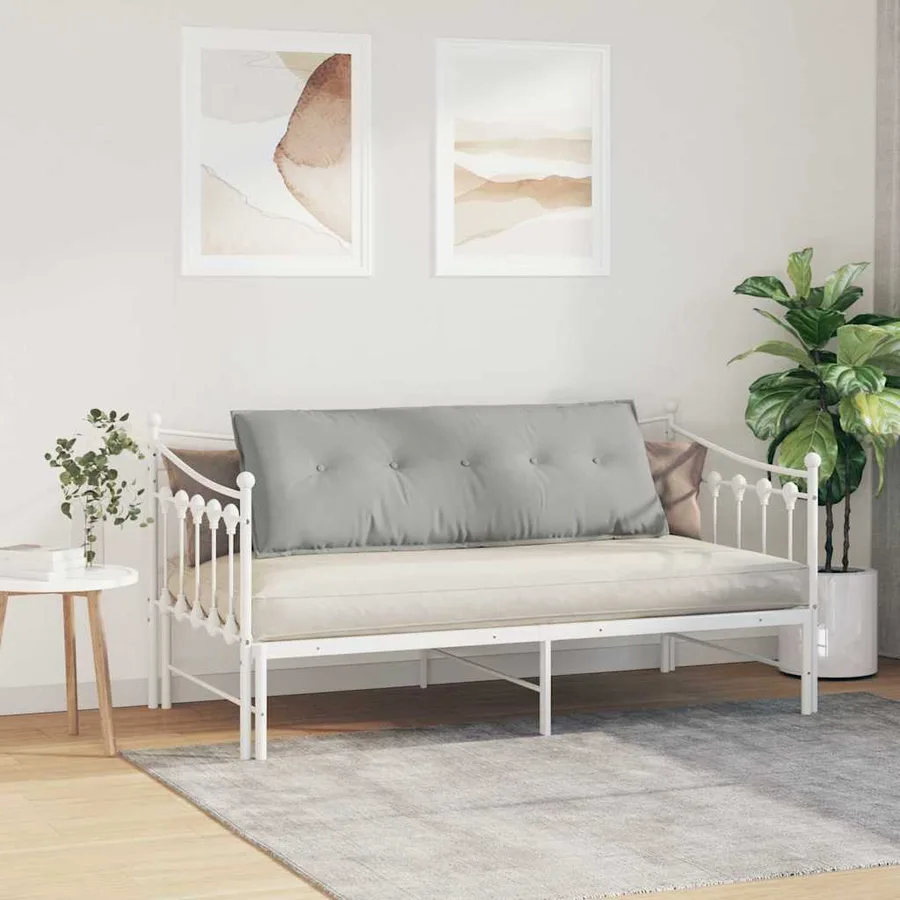 Coussin de Dos Gris clair 140 x 50 cm Tissu en microfibre - 4