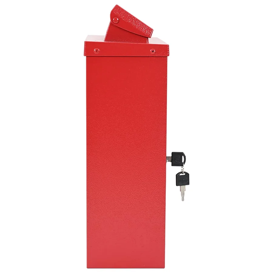 Boîte aux lettres murale Rouge 29 x 13 x 41 cm Aluminium coulé - 7