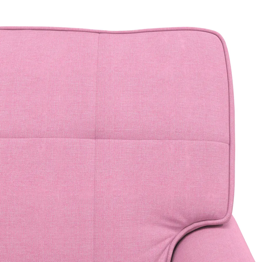 Chaise longue avec coussin Rose 91 x 157 x 91 cm tissu - 9