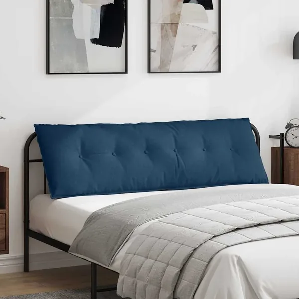 Coussin de Dos Bleu 160 x 19 x 50 cm tissu