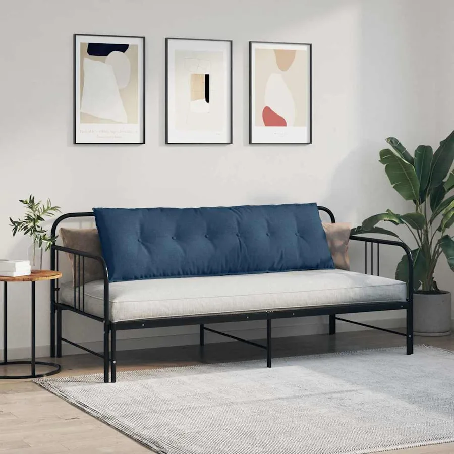 Coussin de Dos Bleu 160 x 19 x 50 cm tissu - 4