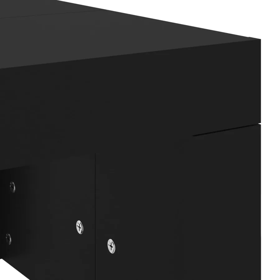 Table basse noir 102x50x36 cm bois d'ingénierie - 7