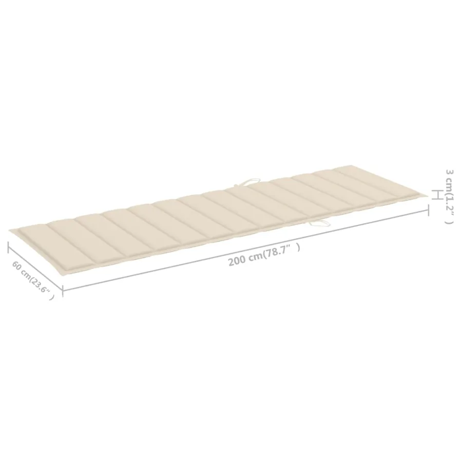 Chaise longue de jardin avec coussin Bambou - 7