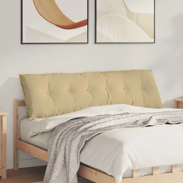 Coussin de Dos Vert gris 160 x 50 cm Tissu en velours côtelé