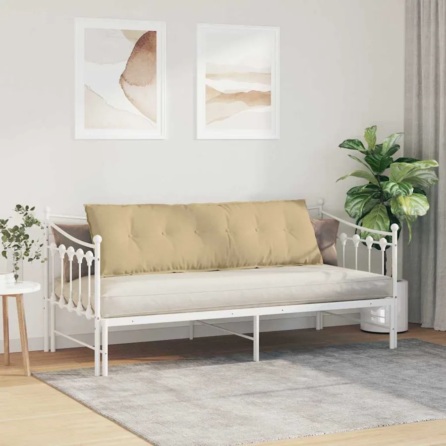 Coussin de Dos Vert gris 160 x 50 cm Tissu en velours côtelé - 4