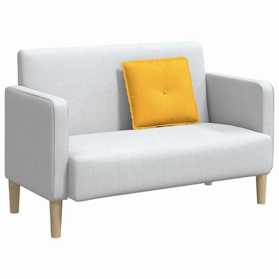 Coussin de Dos Jaune clair 50 x 45 cm Tissu en velours côtelé - 3