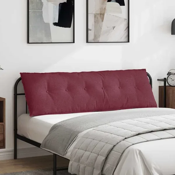 Coussin de Dos Bordeaux 160 x 19 x 50 cm tissu