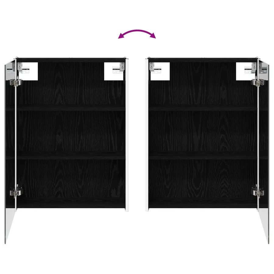 Armoire Miroir de Salle de Bain Chêne noir 53,5 x 15,5 x 70 cm - 12