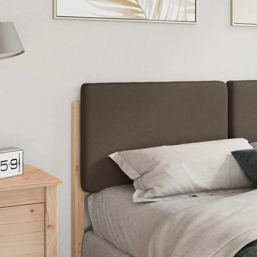 Tête de lit capitonnée Marron et Taupe 150 cm Pin massif - 3