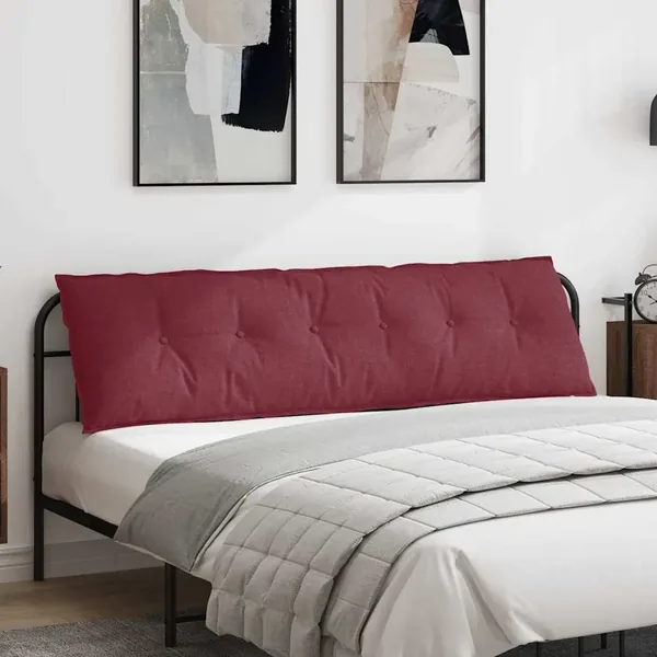Coussin de Dos Bordeaux 180 x 19 x 50 cm tissu