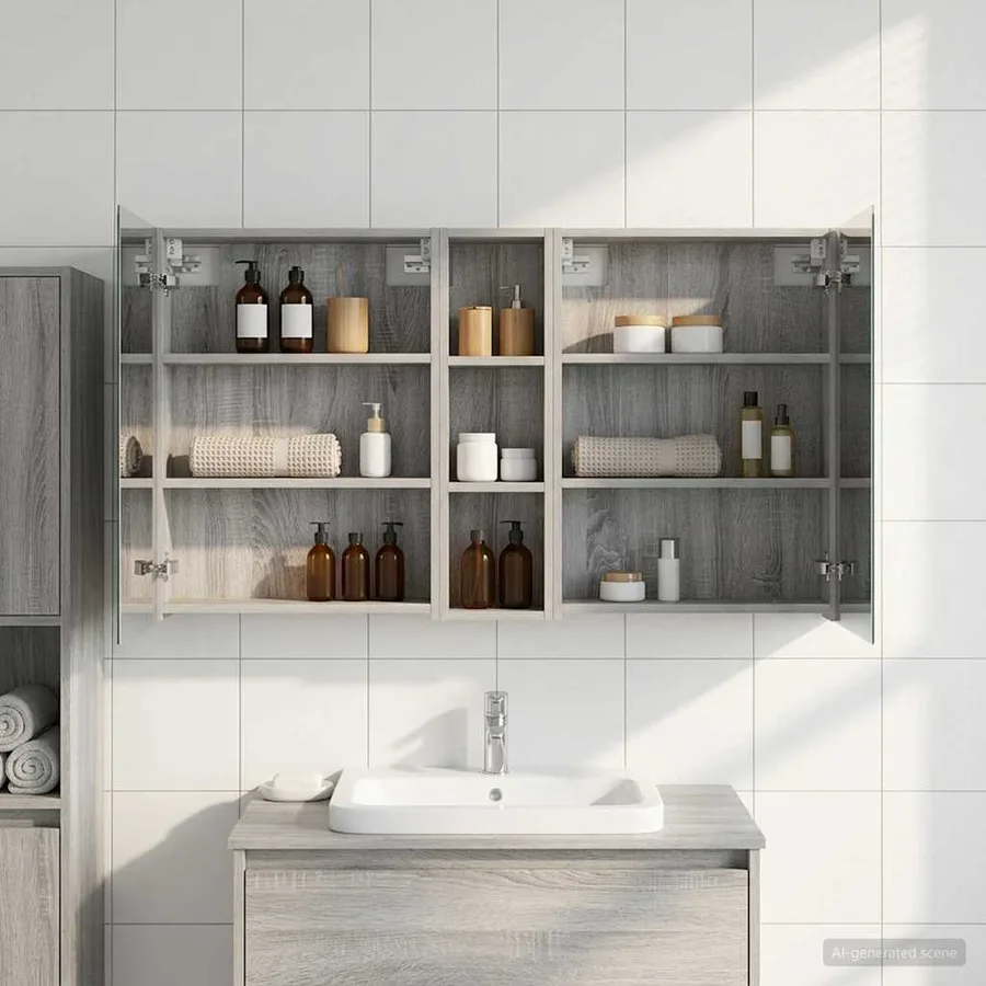 Ensemble de Meubles de Salle de Bain 3 pcs 120 x 14,5 x 70 cm - 4