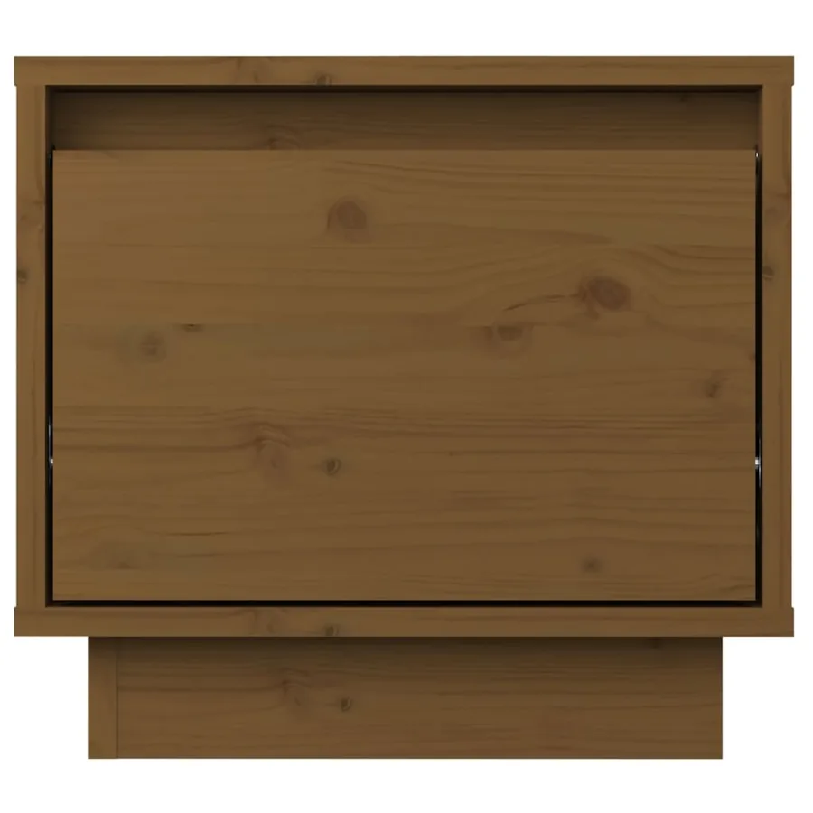 Tables de chevet 2pcs Marron miel 35x34x32cm Bois de pin solide - 5