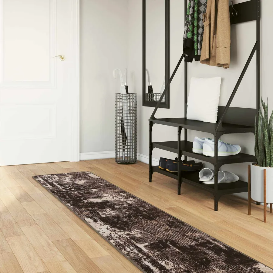 Coureur de Tapis MARSA Noir 50 x 250 cm Polyester et PVC
