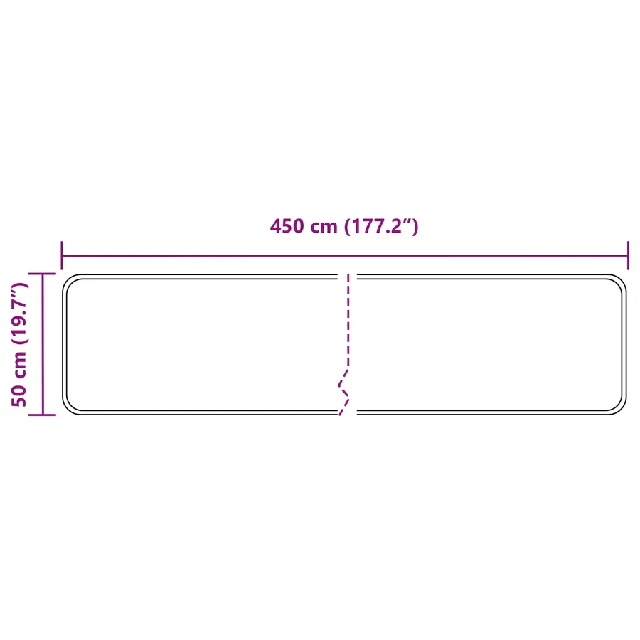 Coureur de Tapis MARSA Noir 50 x 450 cm Polyester et PVC - 7