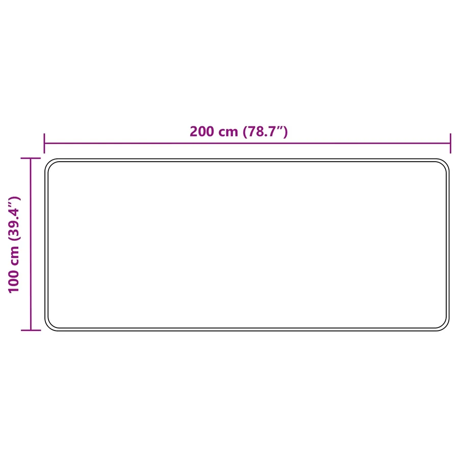 Coureur de Tapis MARSA Beige 100 x 200 cm Polyester et PVC - 7