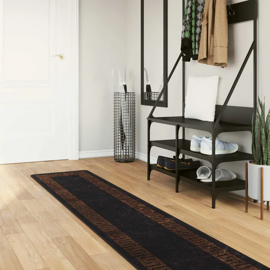 Coureur de Tapis MARSA Noir 50 x 400 cm Polyester et PVC