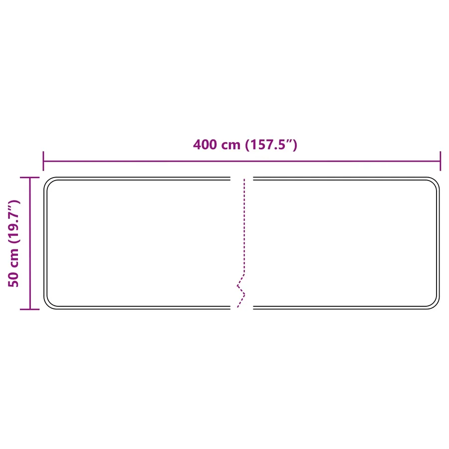 Coureur de Tapis MARSA Noir 50 x 400 cm Polyester et PVC - 7